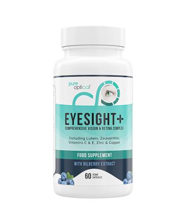 Eyesight Plus AREDS2 Formula Vitamins for Eyes - Lutein and Zeaxanthin Supplement - 60 AREDS2 Eye Health Capsules - (Vegan) with Lutein Zeaxanthin Bilberry Zinc Copper Vitamins C & E