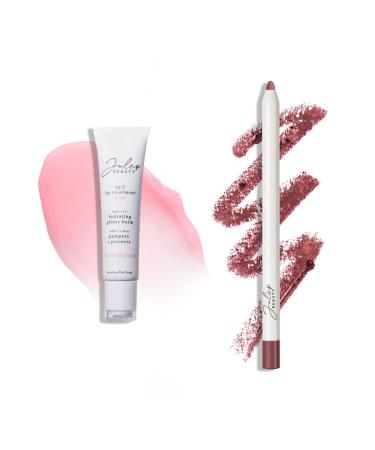 Julep With a Trace Retractable Creamy Long-Lasting Lip Liner Antique Rose 24/7 Lip Treatment - Hydrating Lip Balm and Lip Sleeping Mask - Moisturizing Lip Repair 2pc Set
