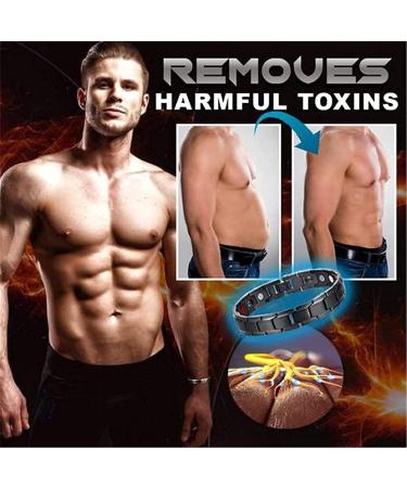 2 Pack Energy Balance Bracelet - Elegant Magnetic Therapy Stainless Steel Bracelets (Black-Gold) for Optimal Wellness - Buy Online on GoSupps.com