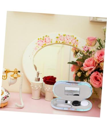 Buy Solustrie Double-Layer Glasses Case - Travel Lens Container with Mirror & Replaceable Flocked Cloth | Durable & Stylish Eyewear Storage - Buy Online on GoSupps.com