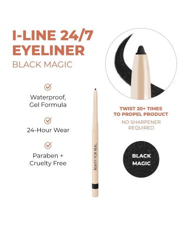 Beauty For Real I-Line 24-7 Eyeliner & Hi-Def Mascara Set - Black Magic + Just Black - Long-Wearing Waterproof Gel Eyeliner & Volumizing Mascara - 1.1 oz - Buy Online on GoSupps.com