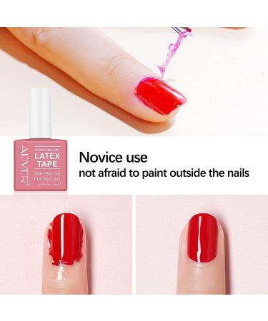 2 Pack 15ML Liquid Latex for Nails - Peel Off Cuticle Guard & Skin Barrier Protector - Fast Drying & Odorless - Nail Art Liquid Tape - Buy Online on GoSupps.com