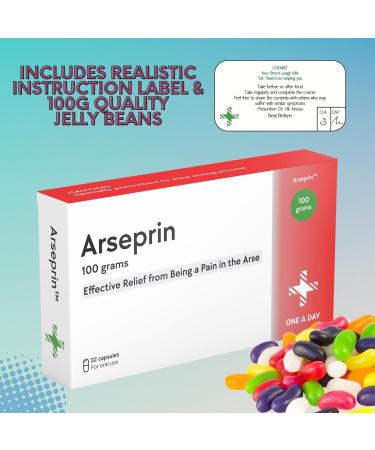 Funny Gift Novelty Joke Pill Box Prank with 100g Jelly Beans Sweets Small Gifts Retirement Gifts for Men Him Silly Gifts Valentines Day Birthday Gifts for Mum Dad Son Daughter Boyfriend Arprn - Buy Online on GoSupps.com