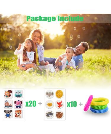 180 Pack Natural Plant-Based Mosquito Stickers + 4 Bracelets | Kids & Adults Indoor Outdoor Travel | Repellent Patches for Long-lasting Protection - Buy Online on GoSupps.com