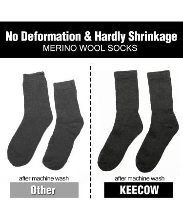 KECOW Merino Wool Hiking Socks for Men & Women - 3 Pairs Warm Winter Socks for Outdoor Sports (Size 43-46 Dark Gray) - Buy Online on GoSupps.com