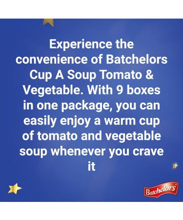 Batchelors Cup a Soup Tomato & Vegetable Instant Soup Sachets 104 g Box (Pack of 9 Boxes - Each Contains 4 Sachets) - Buy Online on GoSupps.com