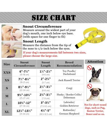 Mayerzon Soft Mesh Dog Muzzle - Breathable & Reflective for Large Medium & Small Dogs | XS Size (Snout: 6 - 8 ) - Ideal for Chewing Biting & Carving - Buy Online on GoSupps.com