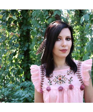 Awaytr Bohemian Feather Hair Band - Hippie Festival Accessories | 3-in-1 Tormented Feather Headdress for Women - Buy Online on GoSupps.com