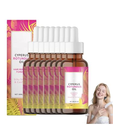 AJOG Natural Cyperus Rotundus oil for hair removal and hair growth reduction. Plant-based formula for arms underarms body and bikini line. Moisturizes and soothes the skin. (8 pieces)