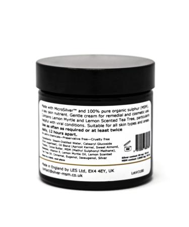Buy Silver MSM Cream with Lemon Myrtle & Lemon Tea Tree Essential Oils - 60ml | Fast International Shipping - Buy Online on GoSupps.com