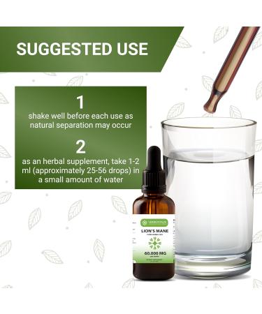 Lion's Mane Extract - Daily Mushroom Supplement for Memory Focus & Clarity - Brain Booster- Mushroom Drops for Brain Health Support -Made in USA- 2 Fl Oz Lion's Mane Tincture - Buy Online on GoSupps.com