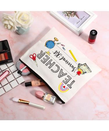 Personalized Teacher Survival Kit - 3 Piece Makeup Bags | Unique Gifts for Teachers | Classroom Cosmetic Bags - Buy Online on GoSupps.com
