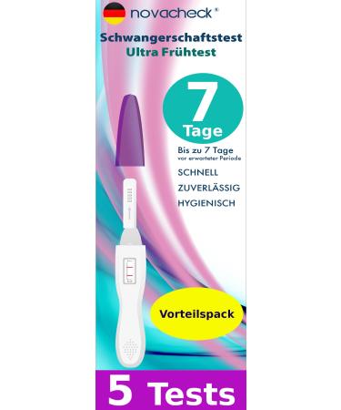 NOVACHECK Pregnancy Test ULTRA Early Test Set of 5 up to 7 days earlier