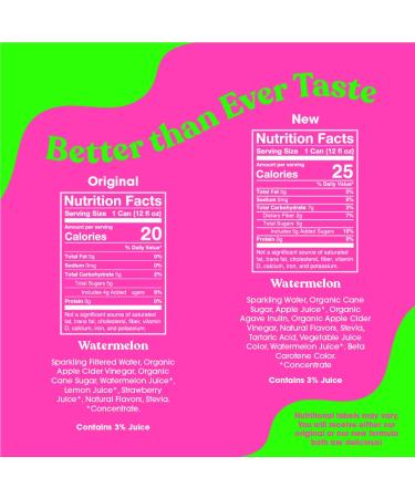 POPPI Sparkling Prebiotic Watermelon Soda - Gut Health & Immunity Benefits + Apple Cider Vinegar | Low Calorie Seltzer with Fruit Juice - 12oz (12 Pack) - Buy Online on GoSupps.com