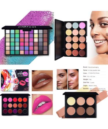 KARUIZI Makeup Kit All-in-one Makeup Gift Set for Women Full Kit Eyeshadow Palette Lip Gloss Set Lipstick Blush Foundation Concealer Mascara Eyebrow Pencil Include Brush Set - Buy Online on GoSupps.com