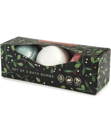 Puckator Set of 3 Christmas Festive Floral Botanicals Bath Bombs - Birthday Gifts for Mum or Her - Gifts for Girls - Bath Bomb for Women - Spiritual Self Care Gifts for Women Bathbombs - Accessories - Buy Online on GoSupps.com