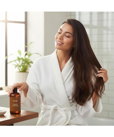 Vital Strands Castor Oil Organic & Cold Pressed Nourishing Treatment for Hair & Skin Eyelash & Brow Serum Aceite de Ricino - Hexane Free, Vegan, 8oz - Buy Online on GoSupps.com
