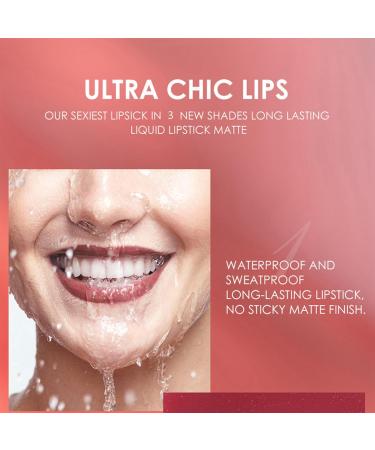 2PCS Lip Liner and Lipstick Set - Long Lasting Waterproof Lip Stain - Highly Pigmented Lip Makeup Kit for Daily & Holiday Gifts - Buy Online on GoSupps.com