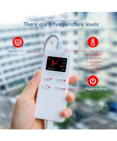Fdit Electric Blanket - 4 Timings 6 Heating Modes Fast Warming Gray Throw for Home - Perfect for Cozy Comfort & International Shipping - Buy Online on GoSupps.com