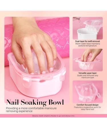 AZUREBEAUTY Nail Soaking Bowl Soak Off Dip Powder Gel Polish Remover Manicure Bowl for Hand with 15ml Cuticle Oil Cuticle Remover Tools Nail Brush Cuticle Pusher Cuticle Peeler Nail File Buffer - Buy Online on GoSupps.com