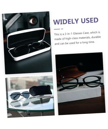 Healvian 2-in-1 Double-Layer Glasses Case for Children | Travel Tweezers & Accessories | Violet Reading Glasses Case with Flocked Cloth - Buy Online on GoSupps.com