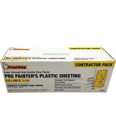Frost King P9400 High Density Painter's Plastic Sheeting  9' x 400' x .31 mil  Clear  Dispenser Pack 9' x 400' x .31 mil Cloths - Buy Online on GoSupps.com