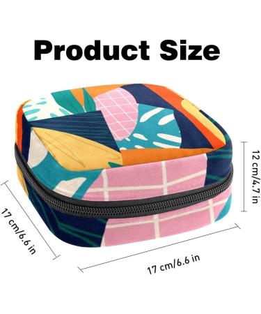 Exotic Jungle Fruits & Plants Menstrual Pad Storage Bag | Zipper Pocket for Girls & Women | Buy Eco-Friendly Menstrual Cup Accessories - Buy Online on GoSupps.com