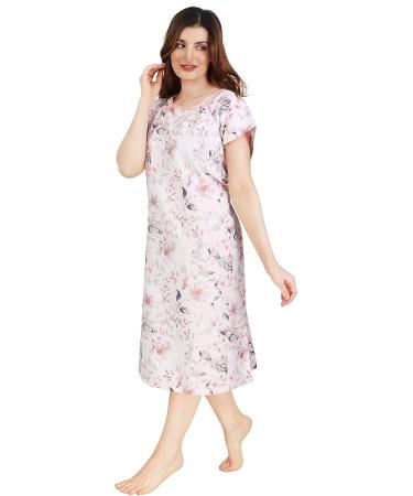 NY Threads Hospital Gown - Soft & Stylish Patient Gown (Small-Medium) White Rose Pink - Buy Online on GoSupps.com