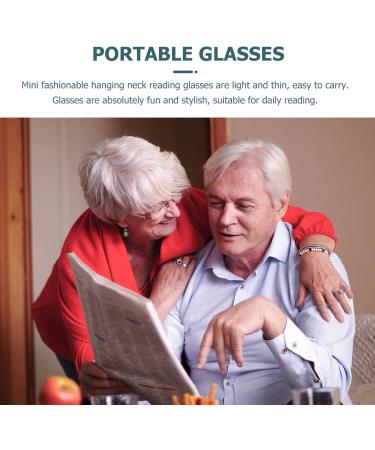 FOMIYES Portable Folding Reading Glasses Set - 2 Pcs High-Definition Mini Readers for Men & Women | Exquisite Neck Hanging Design - Buy Online on GoSupps.com