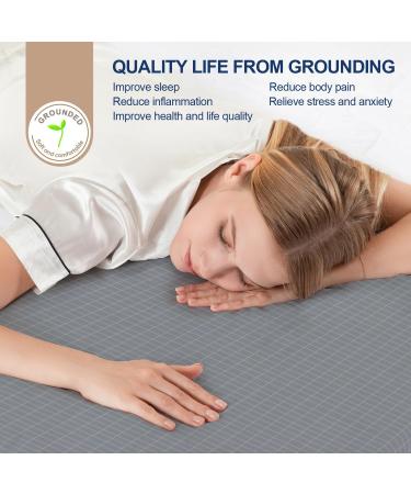 Grounding Fitted Sheet - Conductive Silver Fiber for Better Sleep | Earth Energy | Grey 60x80 - Buy Online on GoSupps.com