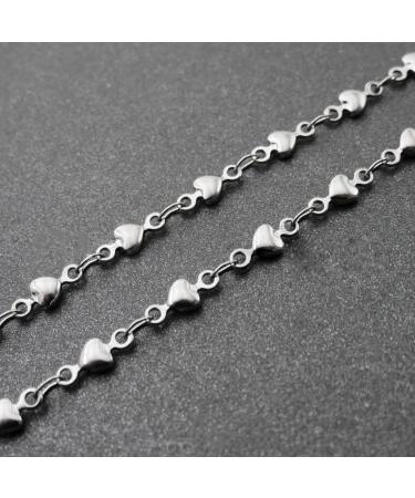 Oralgo Heart Chain Bracelet - Modern Adjustable Stainless Steel Jewelry for Parties & Everyday Wear - Buy Online on GoSupps.com