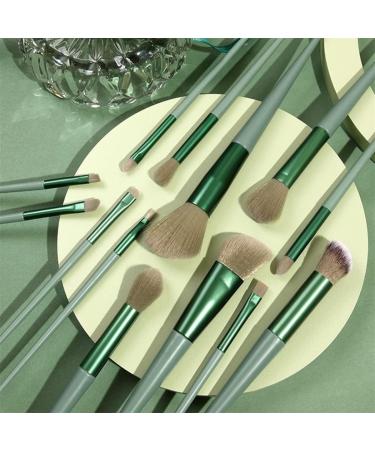 Makeup Brushes Makeup Brush Set Premium Synthetic Foundation Brush Face Contour Brush Blending Face Powder Blush Concealers Brush Make up Brushes Set (13 Pcs green) - Buy Online on GoSupps.com
