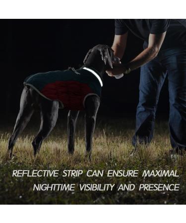 Kuoser Windproof Dog Coat | Warm & Reflective Jacket for Small & Large Dogs | Winter Dog Coat with Zipper - Blue XS - Buy Online on GoSupps.com