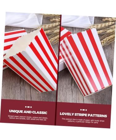 Alipis 10pcs Boxes Popcorn Carton Popcorn Containers Movie Night Disposable Containers Halloween Decorations Outdoor Cheese Popcorn Gifts Paper Red European and American Popcorn Cup - Buy Online on GoSupps.com