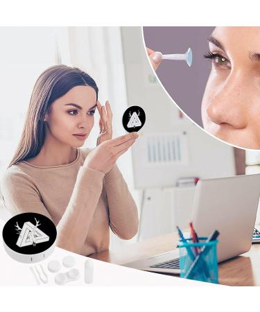 Buy White 3D Triangular Deer Head Contact Lens Case - Portable Travel Lens Box with Mirror for International Shipping - Buy Online on GoSupps.com