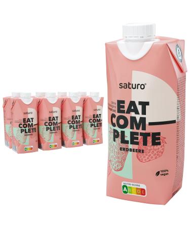 Saturo drinking food strawberry |Astronaut food with protein & 330kcal |Drinking with valuable nutrients |8 x 330ml of strawberry (8 x 330 ml) 330 ml (8 Pack)