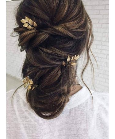 BERYUAN Women Vintage Silver Leaf Hair Pin Set Hair Clip Bridal Hair Accessory Gift for Her Party Headpiece for Bride Bridesmaid Girls (5 leafs silver) - Buy Online on GoSupps.com