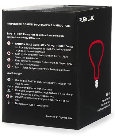 RubyLux NIR-A Near Infrared Bulb Grade A - 1 Pack - Buy Online on GoSupps.com