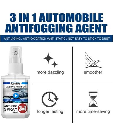 Jingling 5 PCs Anti-Fog Spray for Car Windows | 60ml Durable & Effective Solution for Windshields & Mirrors - Buy Online on GoSupps.com