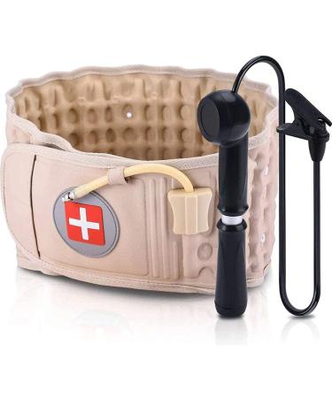 Lumbar Support Decompression Belt Inflatable Back Brace Spinal Air Traction Device Back Lumbar Corrector Lower Back Pain Relief for Herniated Disc