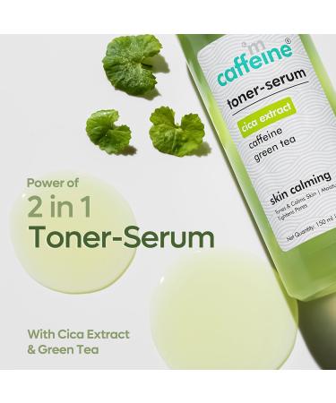 mCaffeine Toner Serum CICA Extracts - Green Tea - Pore Tightening - Soothes and Moisturizes Skin - Reduces Blemishes Removes Excess Oils - 150 ml - Buy Online on GoSupps.com