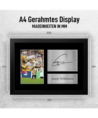 Buy Signed Jonny Wilkinson A4 Framed Autogram Image - Perfect for Rugby Union Fans - HWC Trading - Buy Online on GoSupps.com