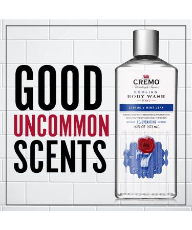 Cremo Cooling Citrus and Mint Leaf Body Wash 16 Fl Oz (2-Pack) - Buy Online on GoSupps.com