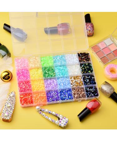 Umillars 18000-pc Same Color Flatback Nail Art Rhinestones Set - 24 Colors w/ Wax Picker Pencil for Crafts, Clothes, Shoes & Makeup | Kit-1 - Buy Online on GoSupps.com