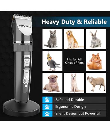 Professional 3-Speed Dog Clippers - Rechargeable & Quiet Pet Hair Trimmer for Grooming Dogs, Cats, and Pets - Buy Online on GoSupps.com