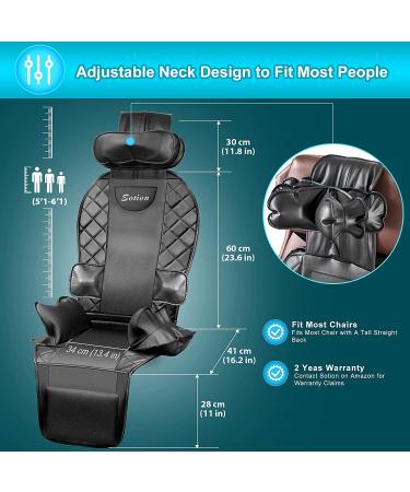 Sotion Back Massager with Compress & Heat  Vibrating Massage Chair Pad for Home or Office Use  Height Adjustable Massage Seat Helps Relieve Stress and Fatigue for Neck  Back  Waist and Hips - Buy Online on GoSupps.com