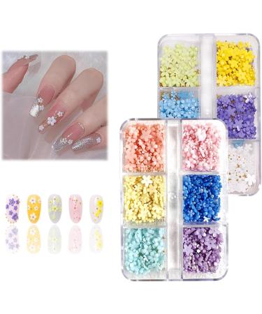 3D Flower Nail Charms Colorful Flower Nail Art Resin Blossom Rhinestone Nail Art Decoration Nail Art Charms Nail Pearls Jewelry Accessories DIY Crafts with Dual Head Nail Cuticle Pusher - Buy Online on GoSupps.com