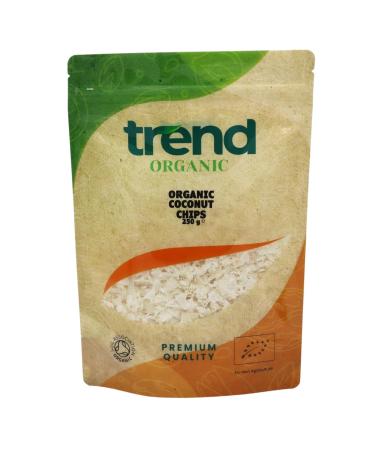 Trend Organic Coconut Chips: Crispy Blis Perfect for Snacking and Culinary Creations with its Tropical Taste Rich in Fibre Certified Organic Vegan Non-GMO No Additives No Preservatives 250g