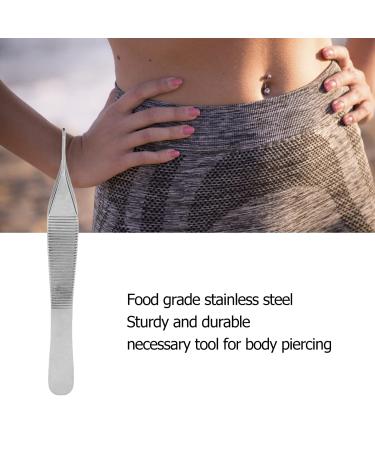 Vascular Tweezers - 4.7 Stainless Steel Anti-Slip Body Piercing Tweezers for Small Objects & Facial Hair - Mini Portable for Women - Buy Online on GoSupps.com