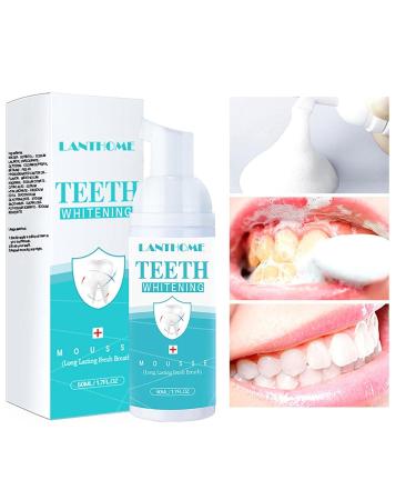 Teethaid Mouthwash & Whitening Foam Toothpaste - Natural Peppermint 50ml - 2PC | Fresh Breath & Gum Care - Buy Online on GoSupps.com